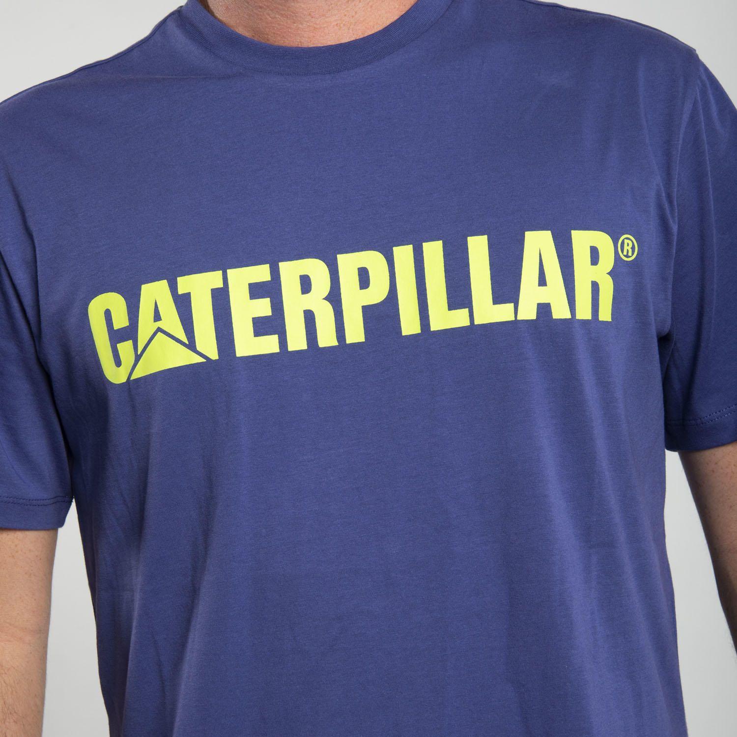Polera M/C Hombre Slim Fit Caterpillar Azul-3