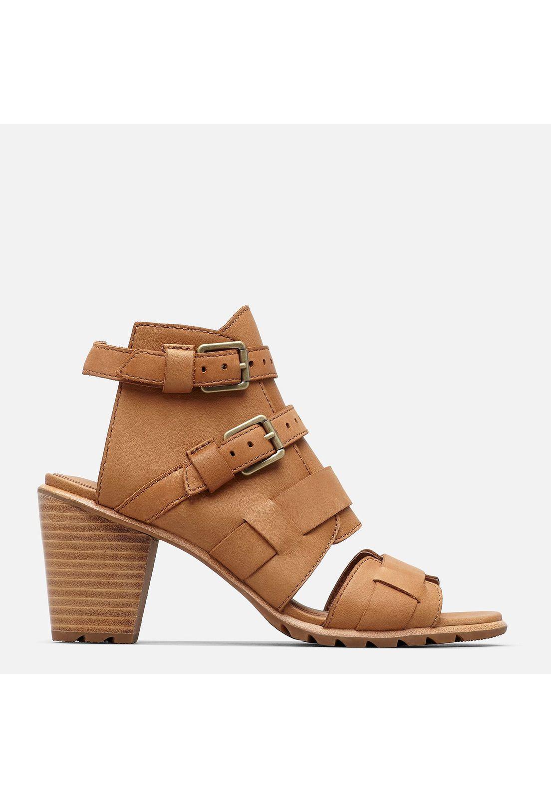 Sandalia Nadia Buckle II Camel Mujer-0