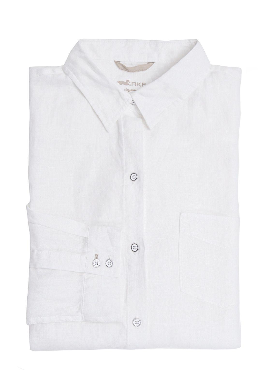 Blusa Lino Orgánico Lirio Blanco Mujer-0