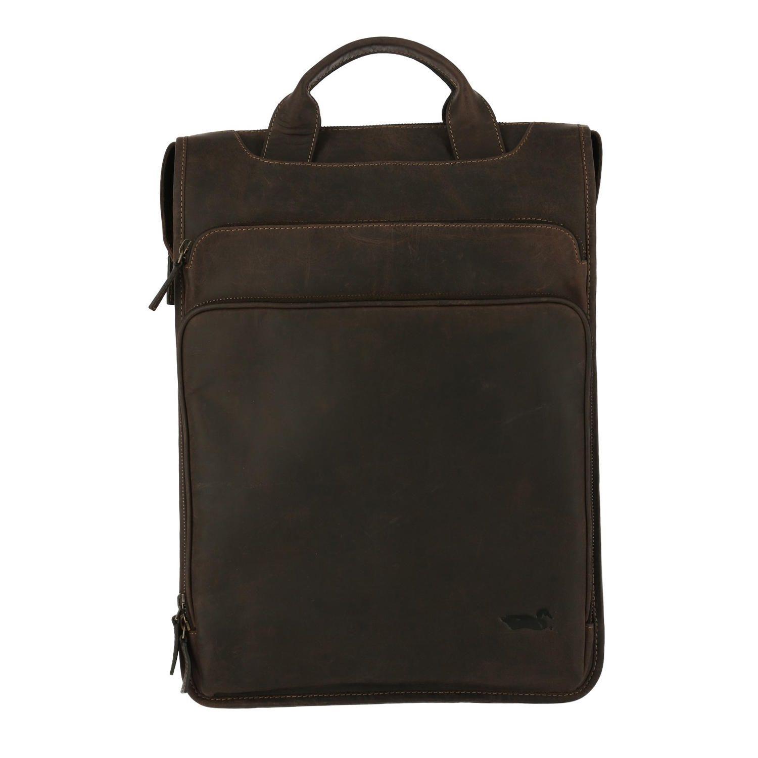 Mochila Cuero Hombre Bks Rao Café-0