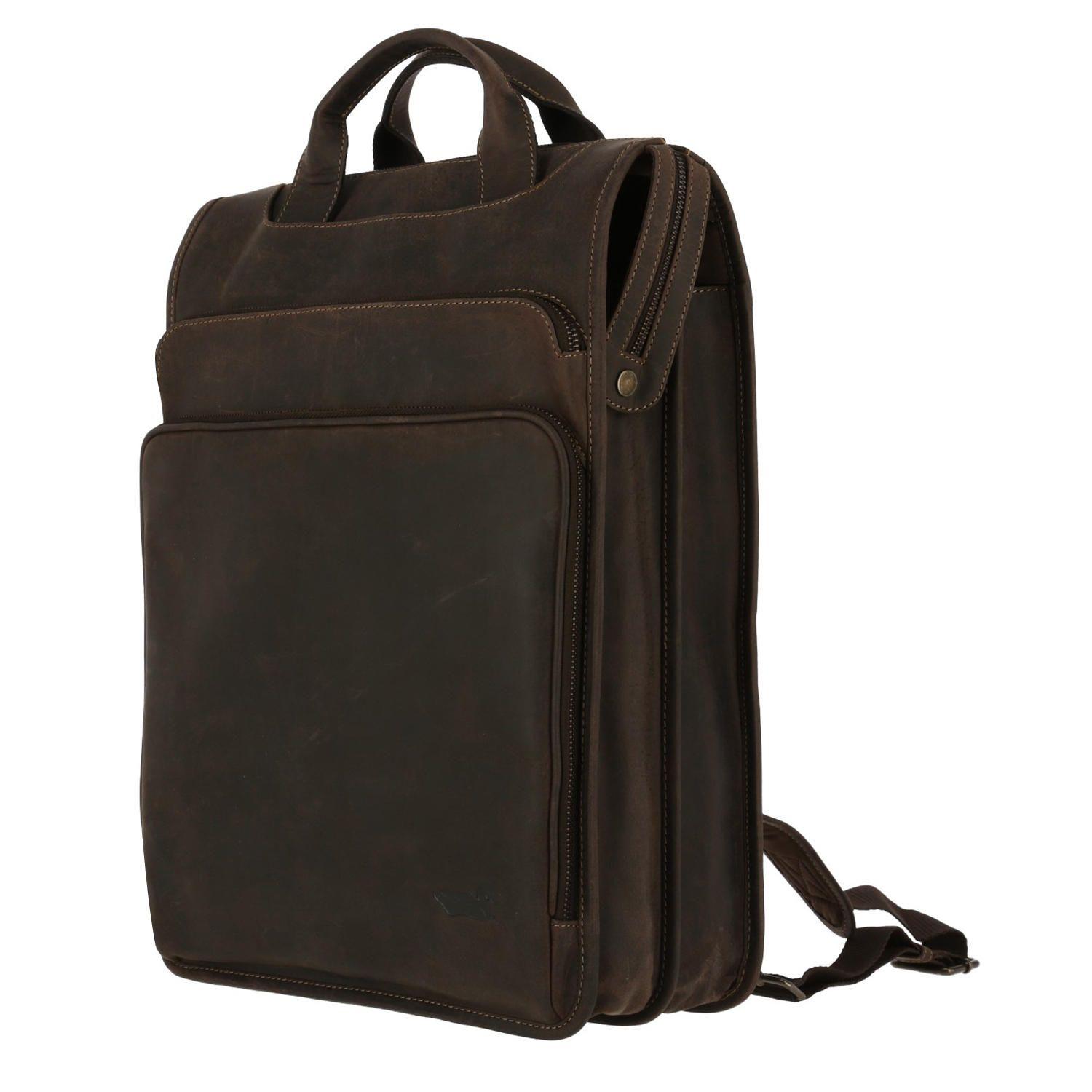 Mochila Cuero Hombre Bks Rao Café-1