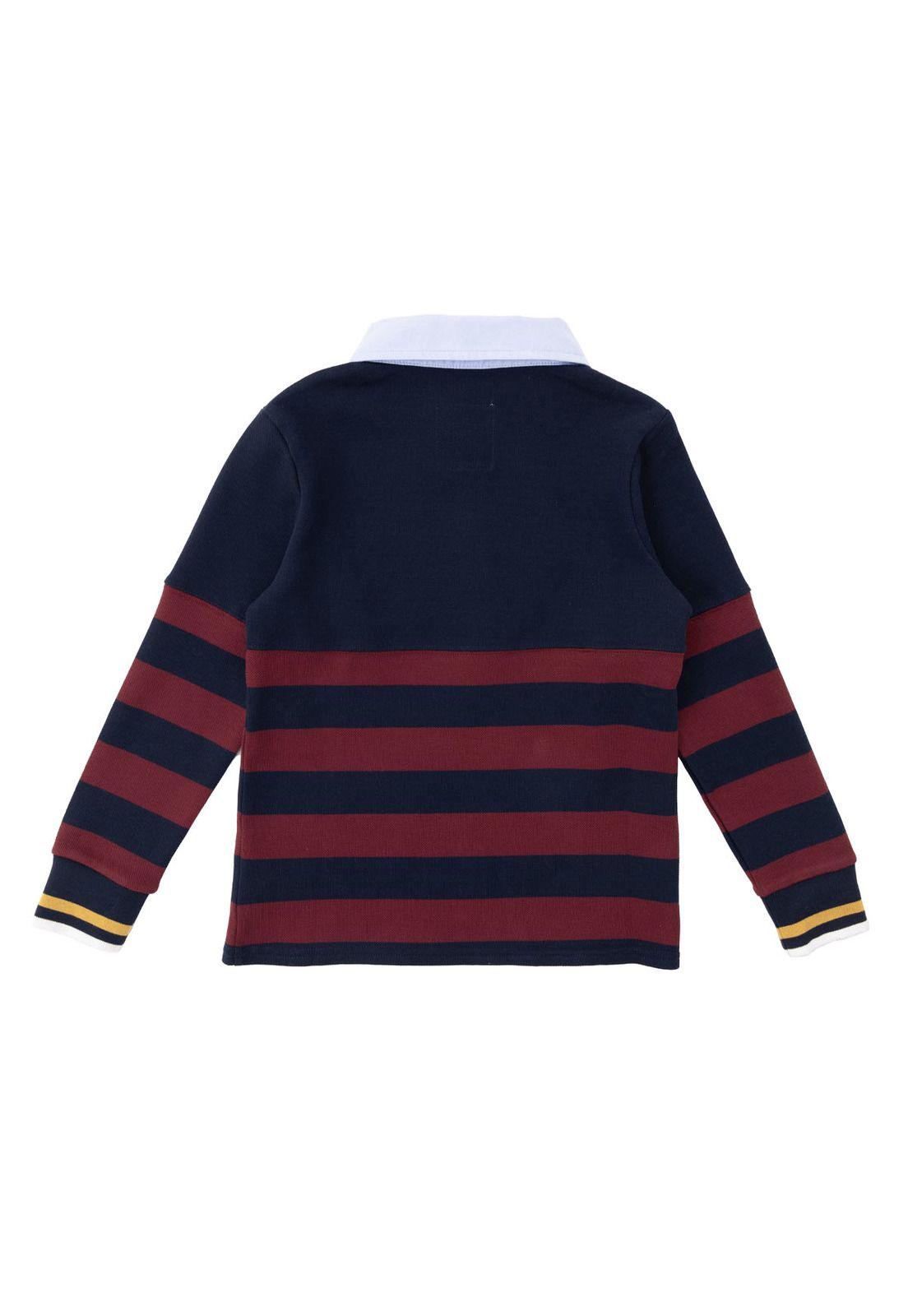 Polera Manga Larga Chester Niño Azul-6