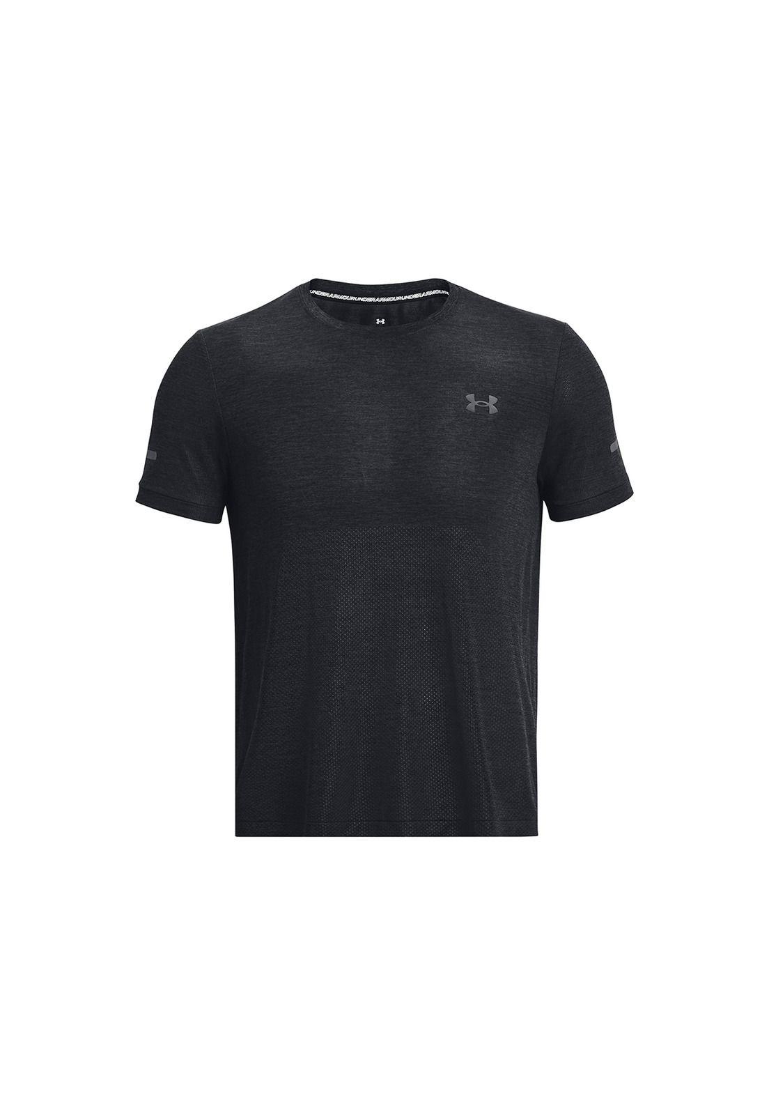 Polera Seamless hombre Negro-0