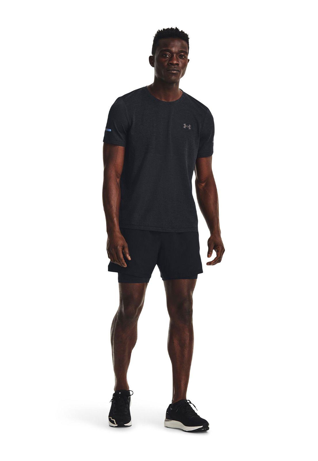 Polera Seamless hombre Negro-5