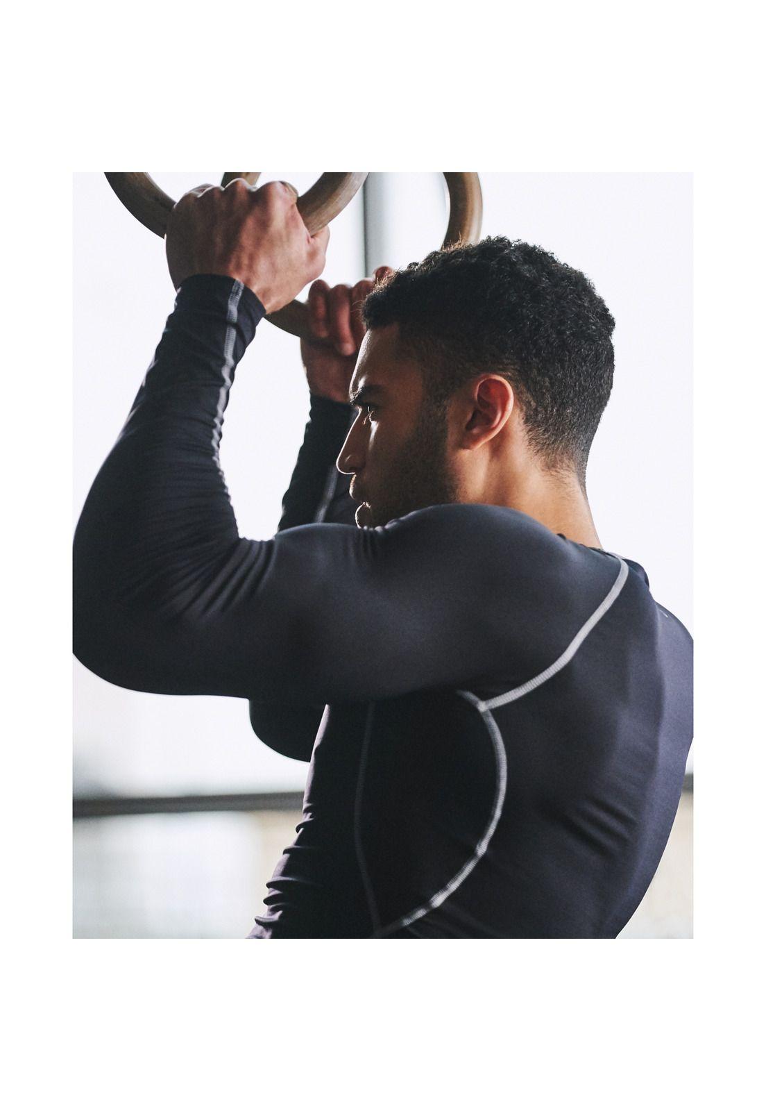 Polera UA Hg Armour Negro Hombre Negro-1
