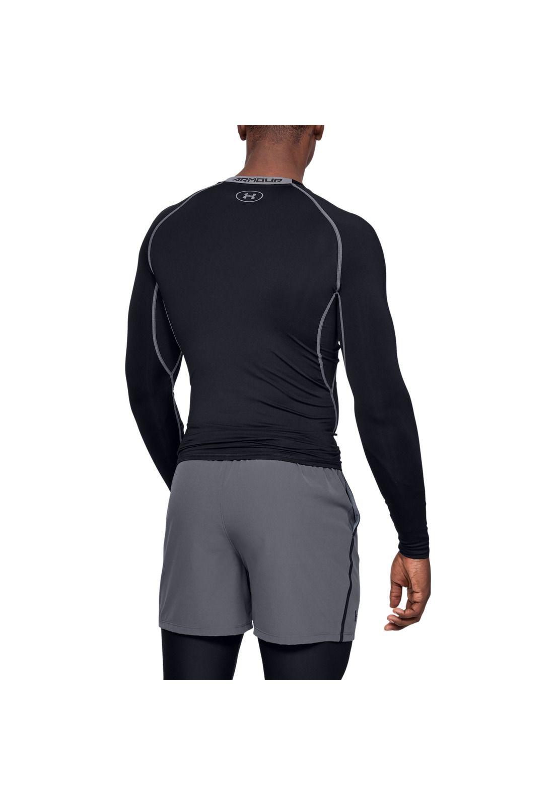 Polera UA Hg Armour Negro Hombre Negro-4