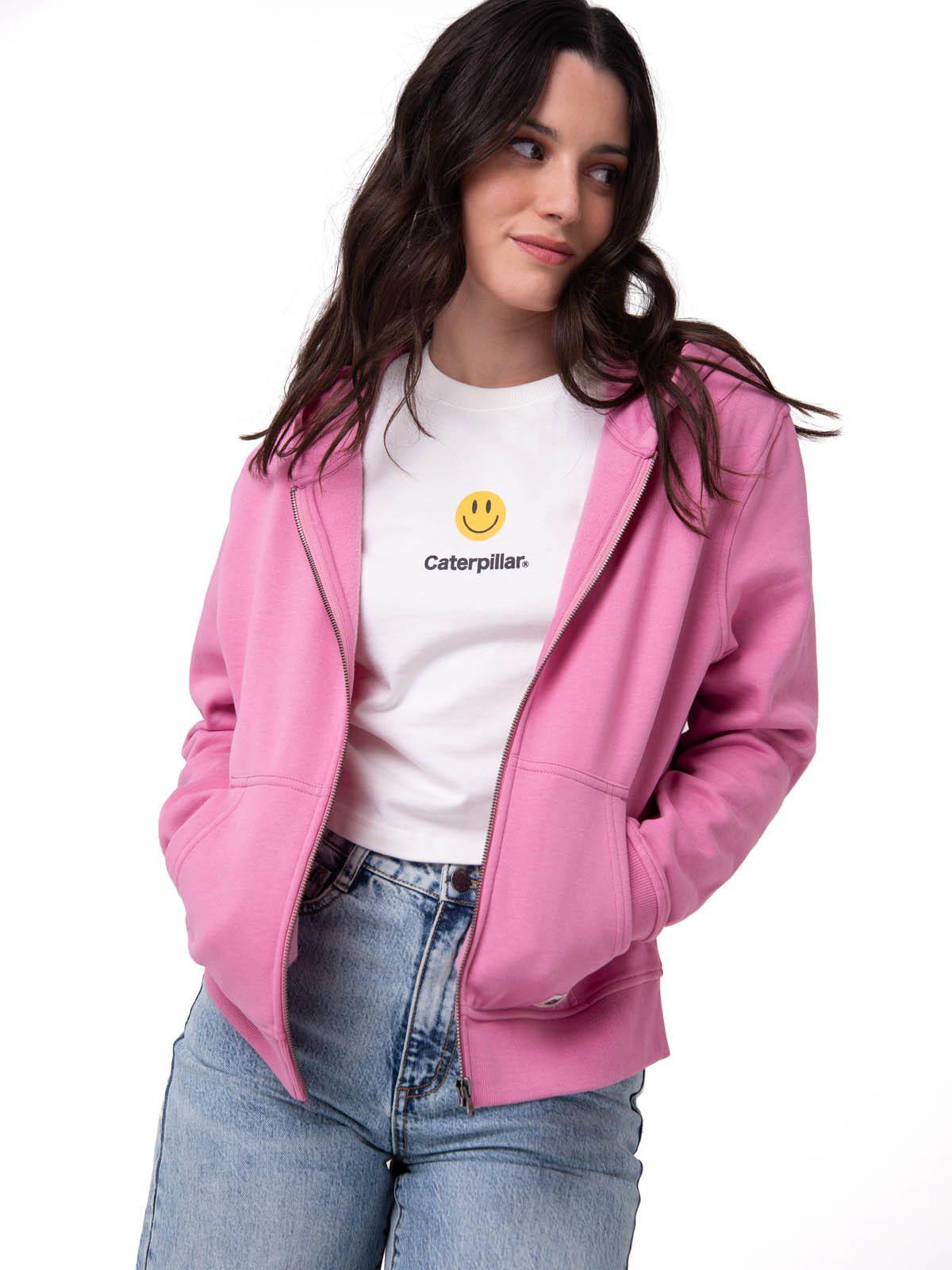 Polerón Mujer Patch Full Zip Rosa-0
