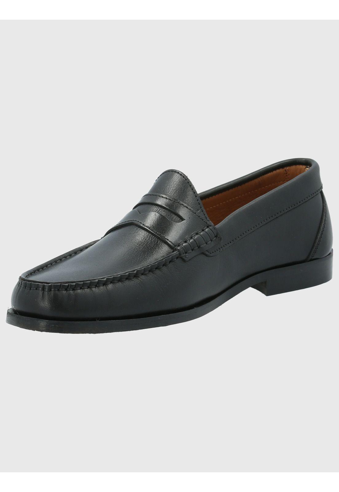 Mocasín Cuero Hombre Cazzoli Negro-4