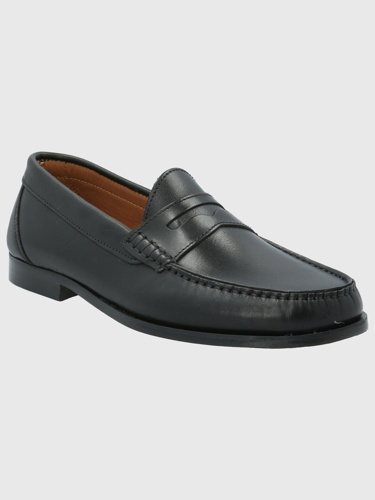 Mocasín Cuero Hombre Cazzoli Negro-0
