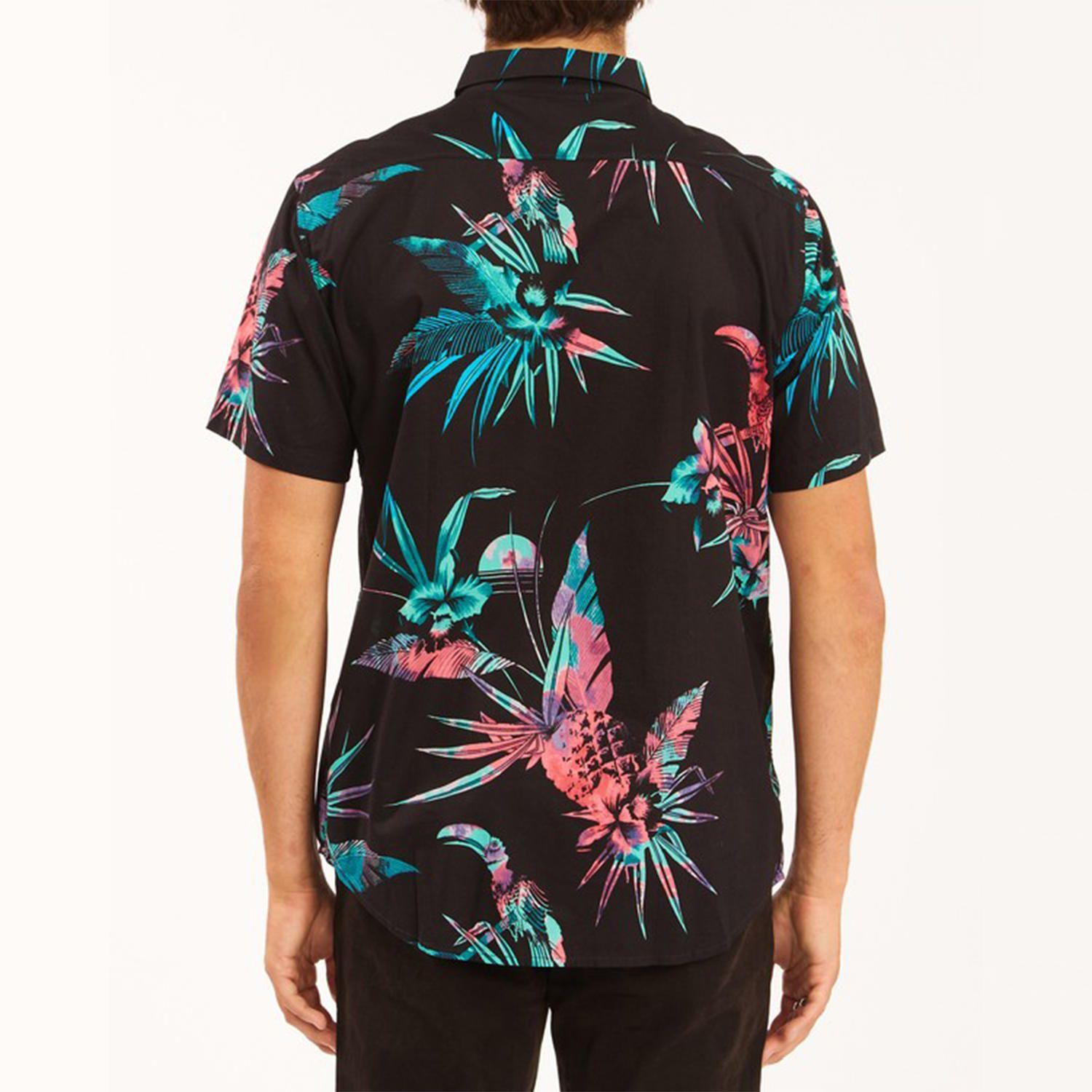 Camisa M/C Hombre Sundays Floral Negro-2