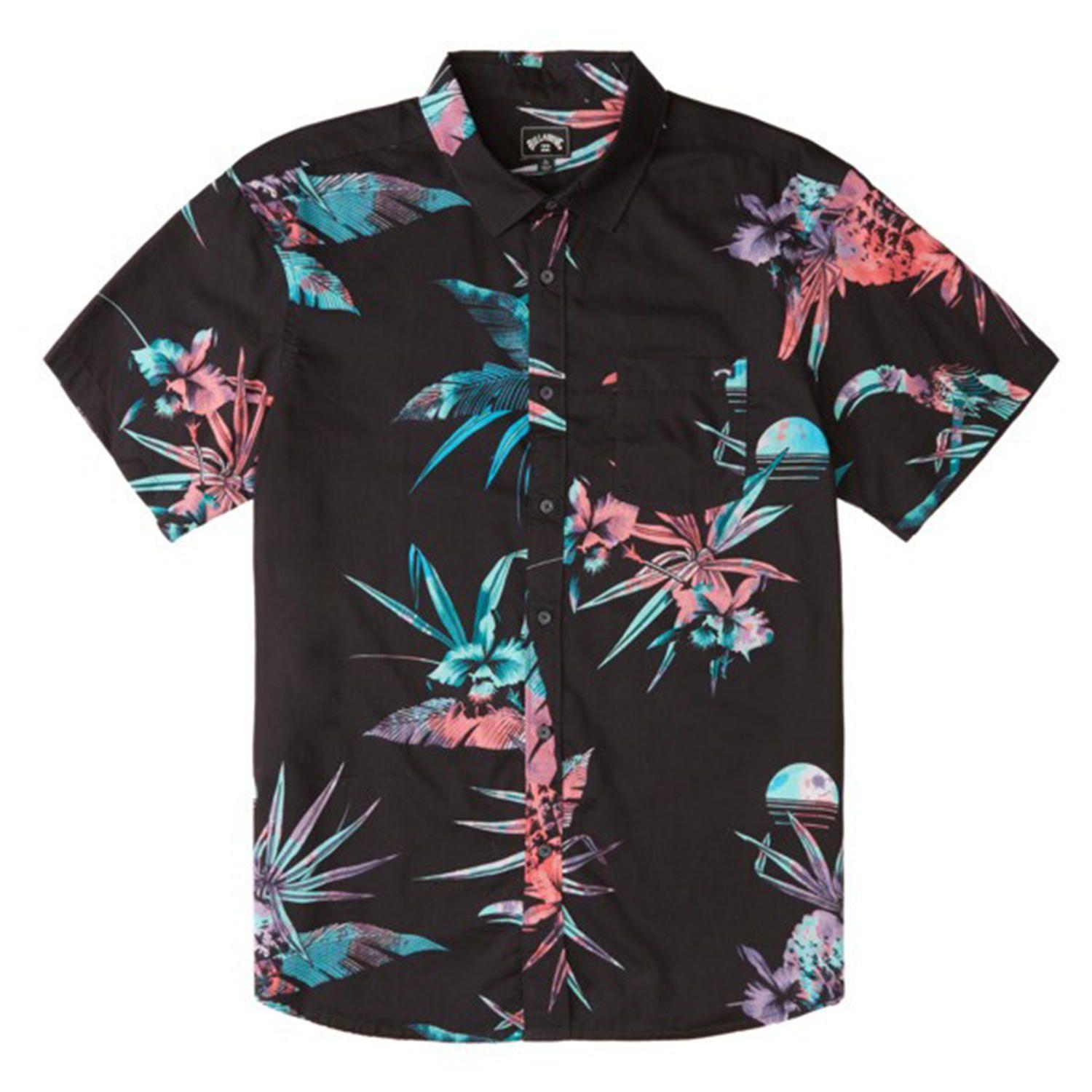 Camisa M/C Hombre Sundays Floral Negro-4