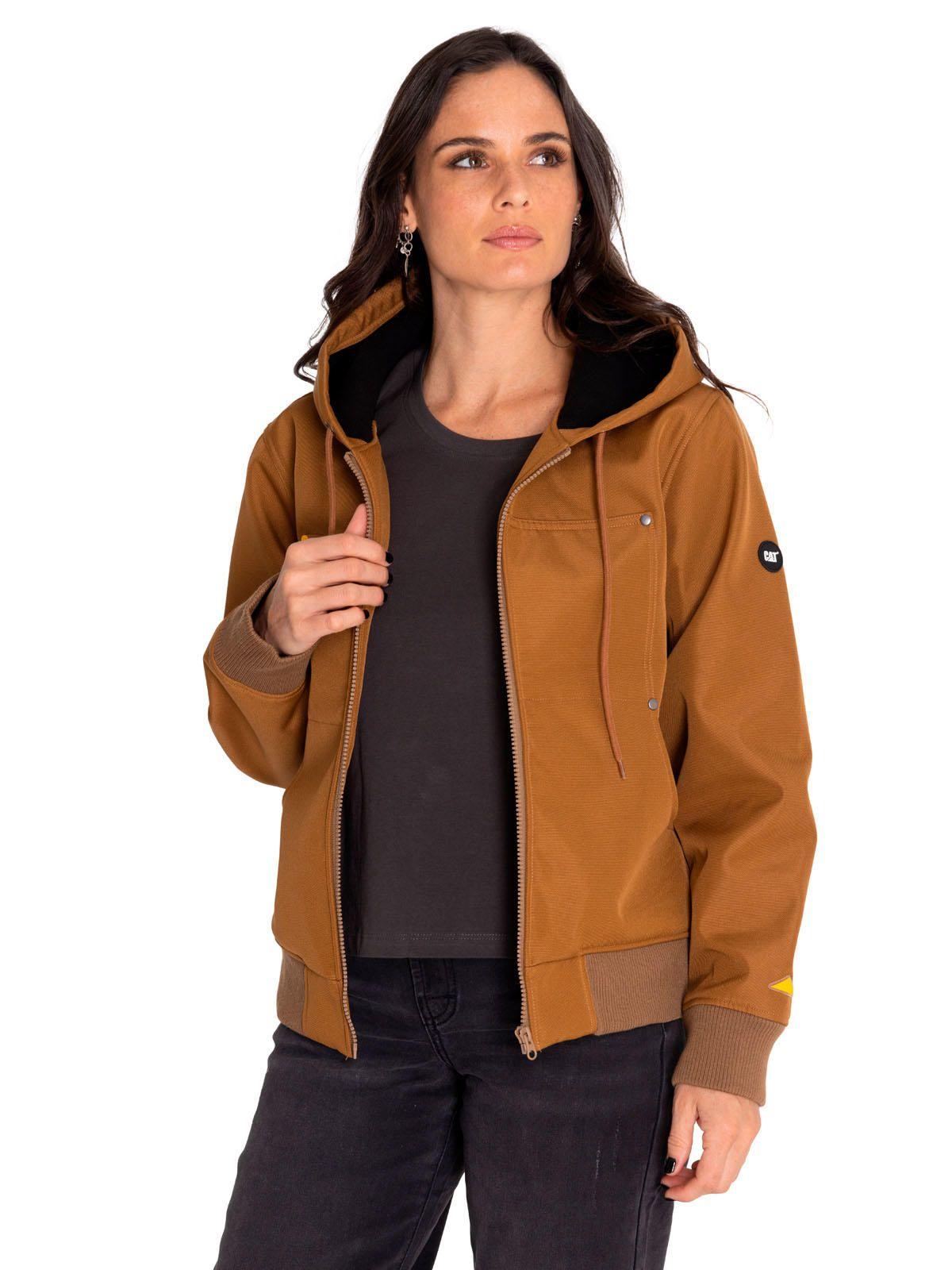 Chaqueta Mujer Bonded Fleece-Lined Café-0