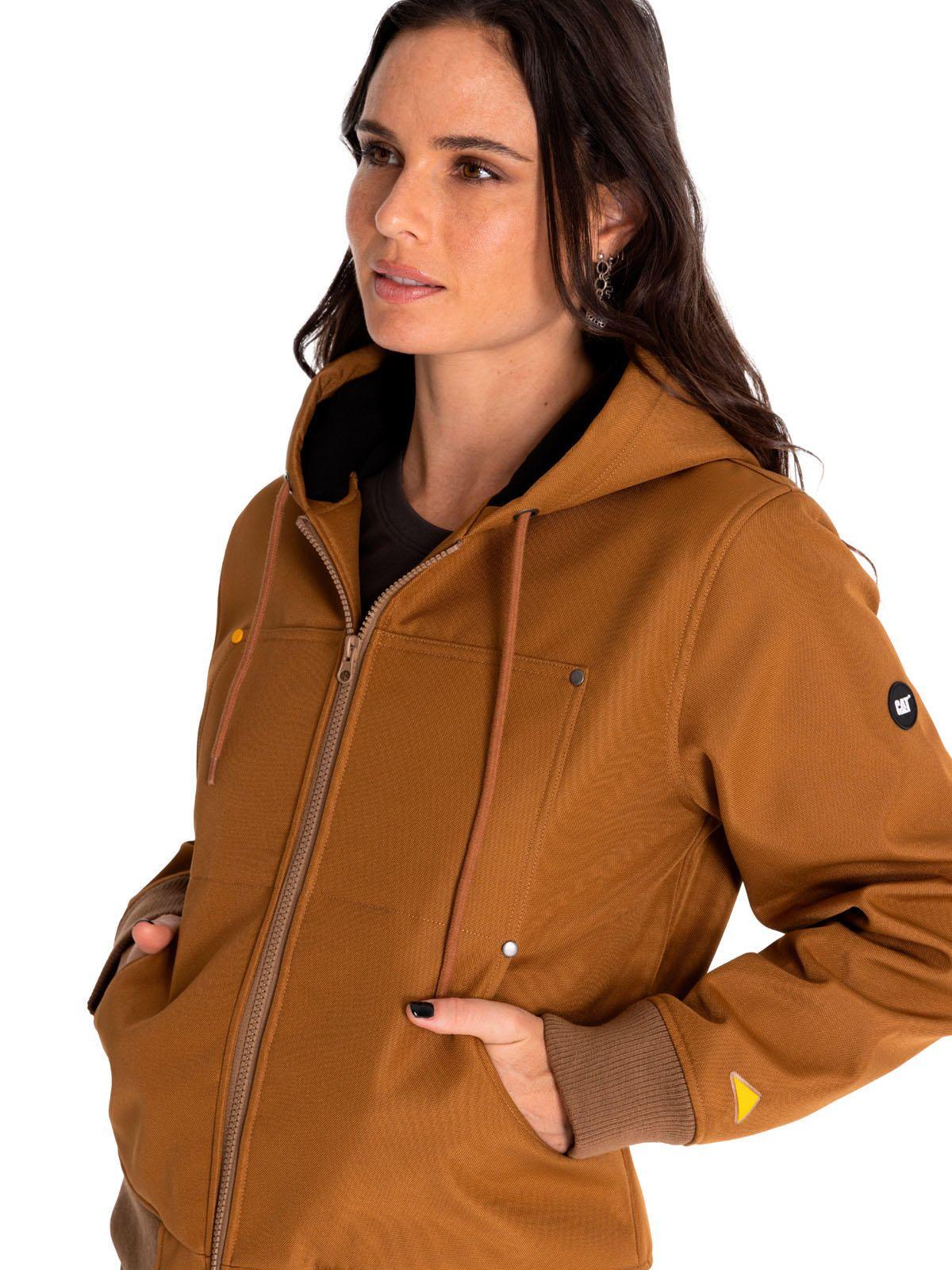 Chaqueta Mujer Bonded Fleece-Lined Café-4