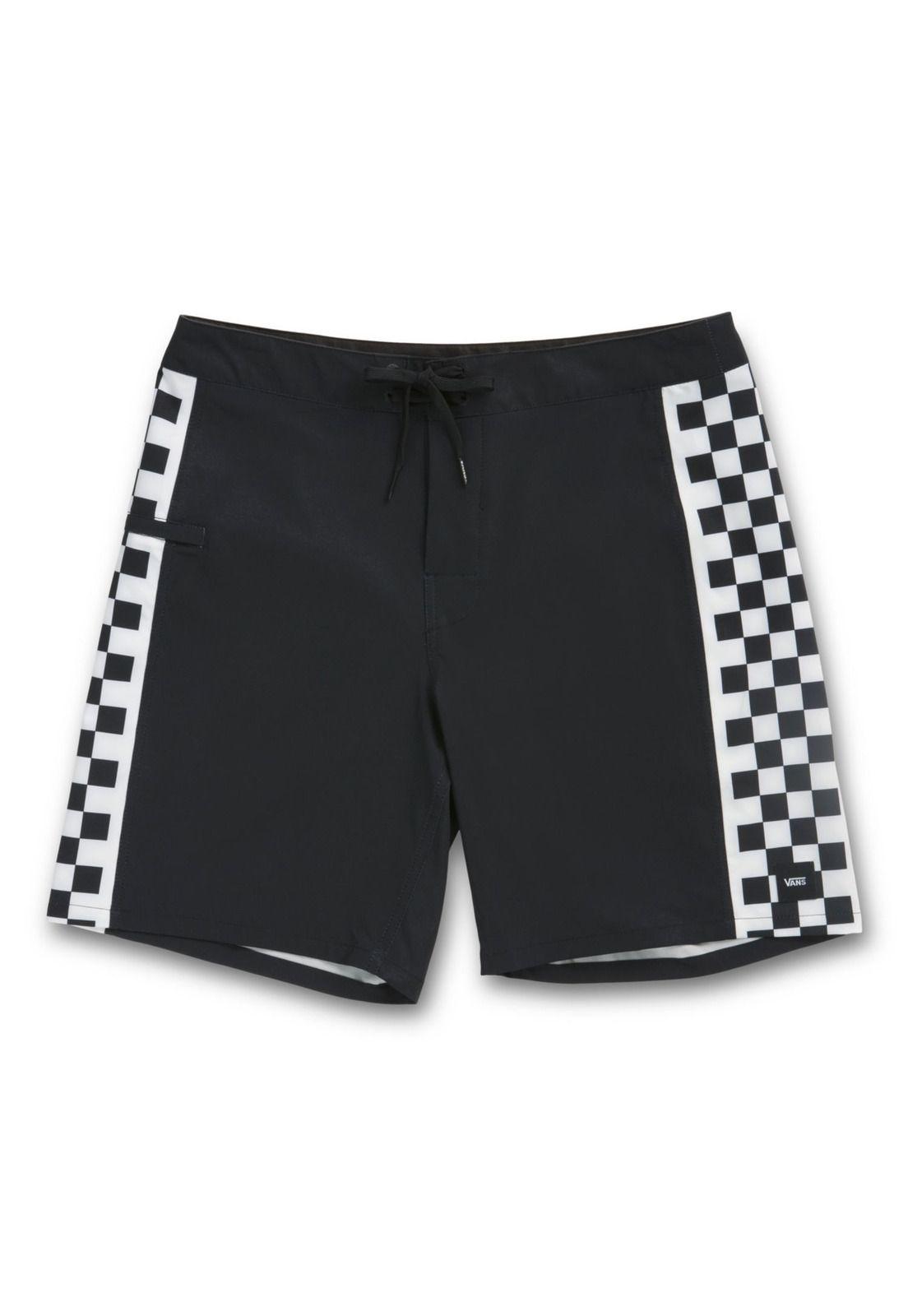 Traje De Baño Hombre Sidelines Black-Checkerboard-3