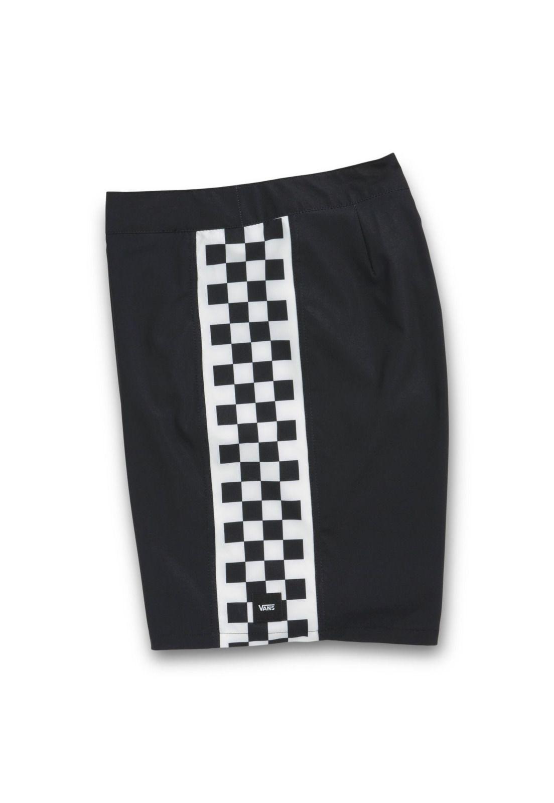 Traje De Baño Hombre Sidelines Black-Checkerboard-4