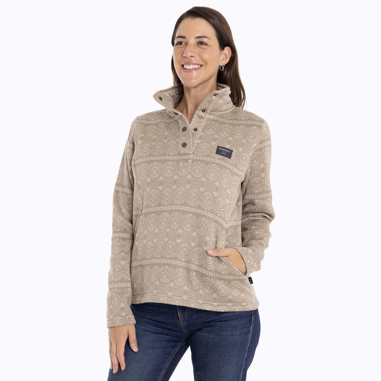 Polar Mujer Awuna Sweatshirt Beige Merrell-1
