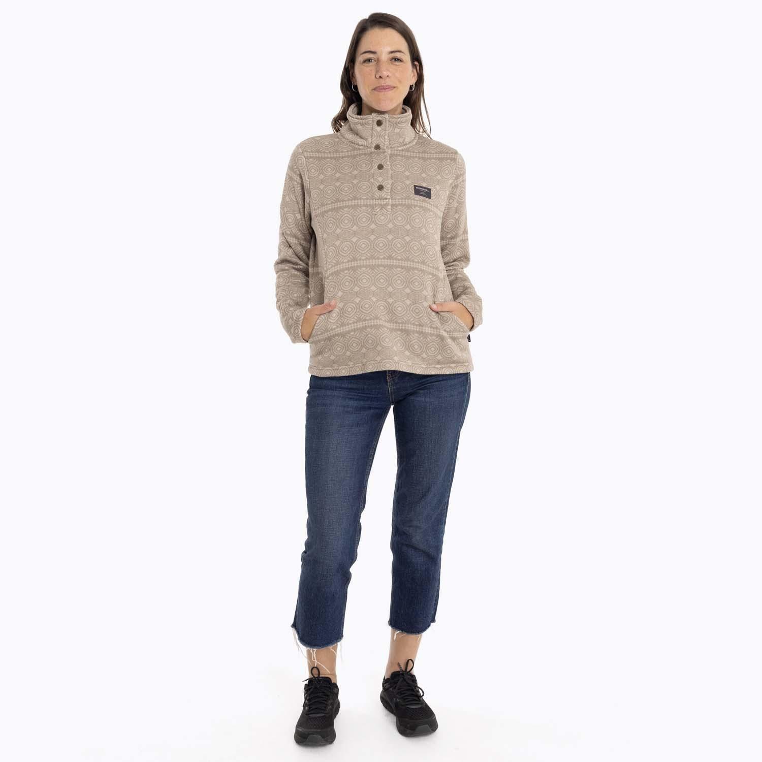 Polar Mujer Awuna Sweatshirt Beige Merrell-5