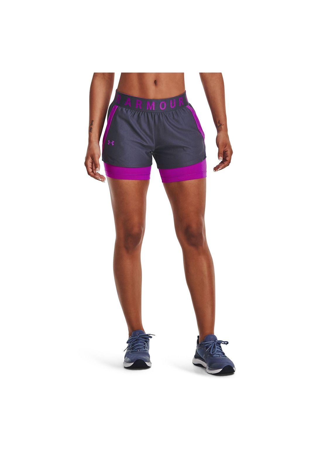 Short Mujer Play Up 2In1 Shorts Gris-2