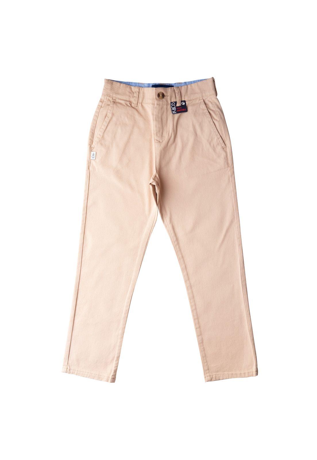 Pantalón Polo Niño Algodón Beige-0