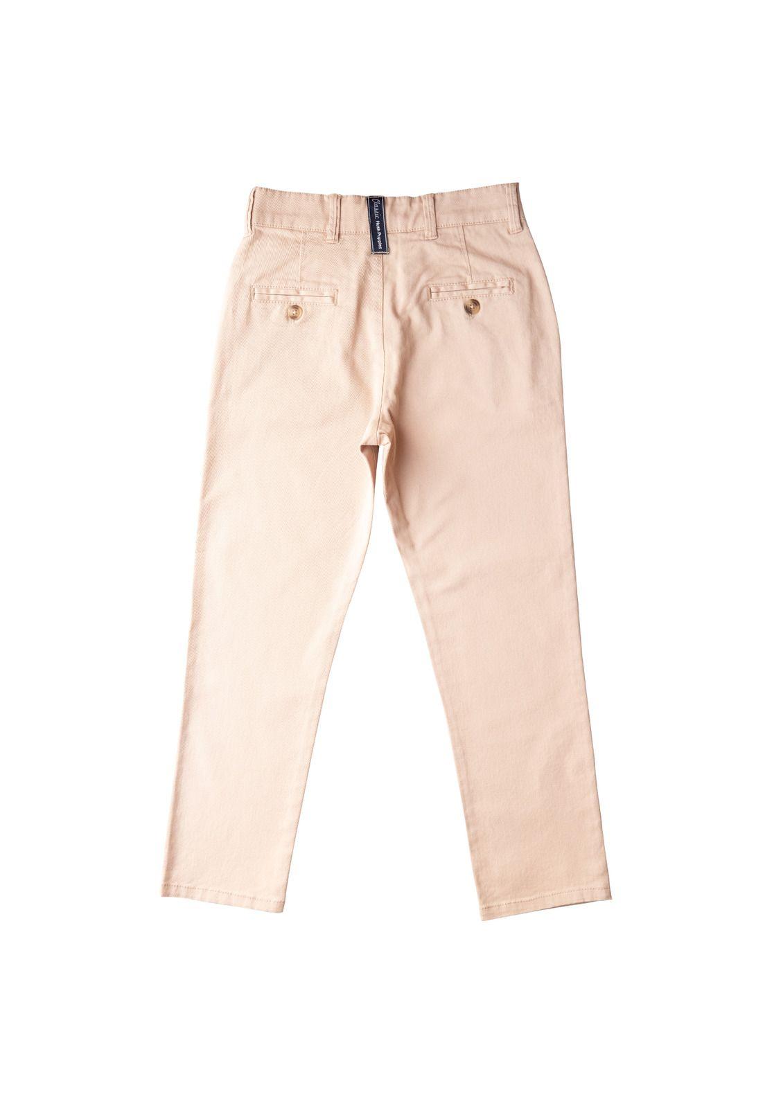 Pantalón Polo Niño Algodón Beige-1