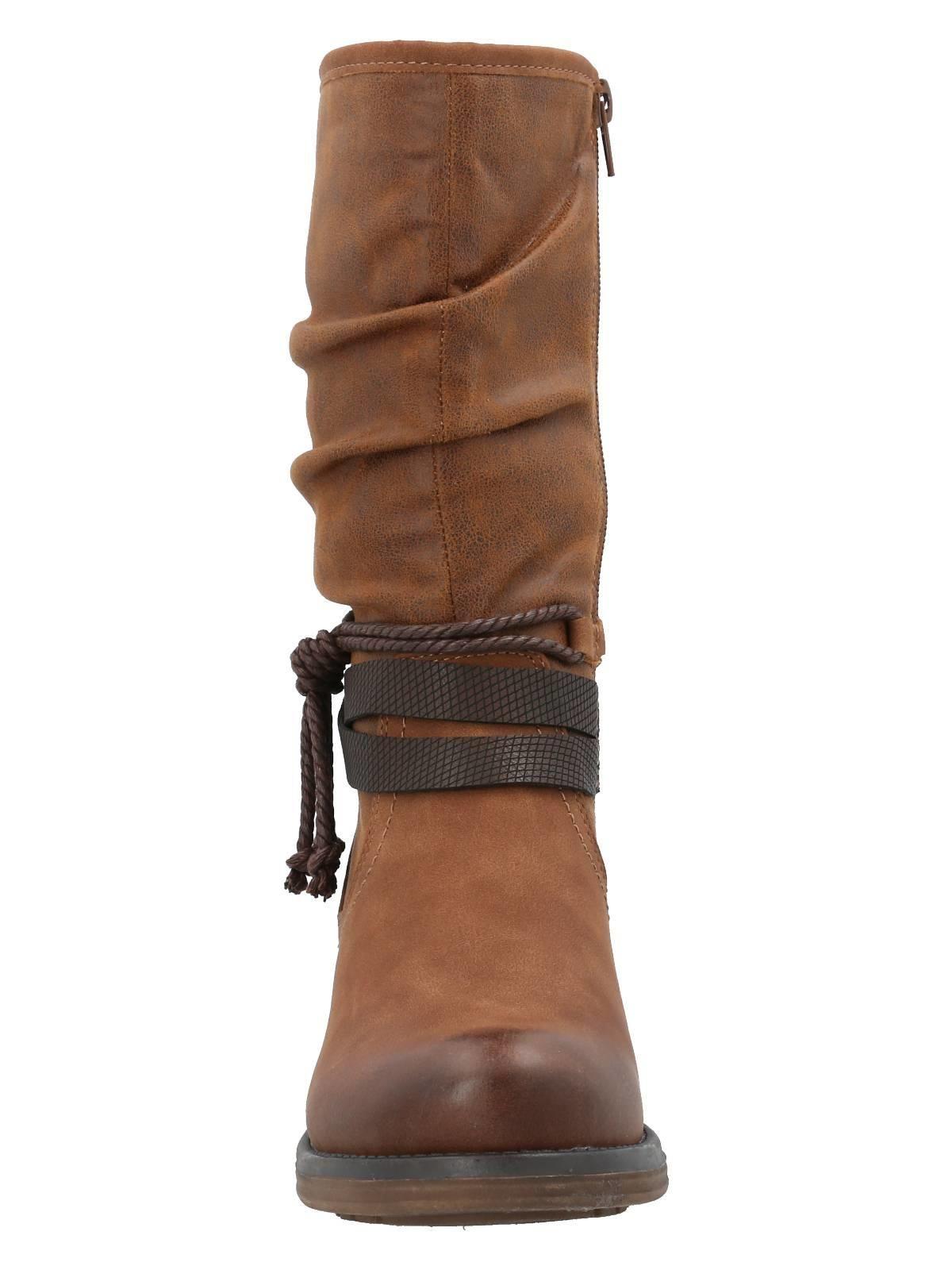 Bota Agliani Mujer Café-3