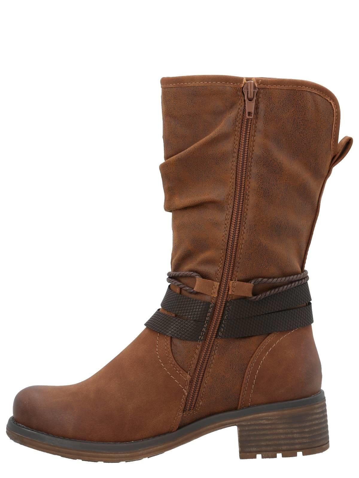 Bota Agliani Mujer Café-5