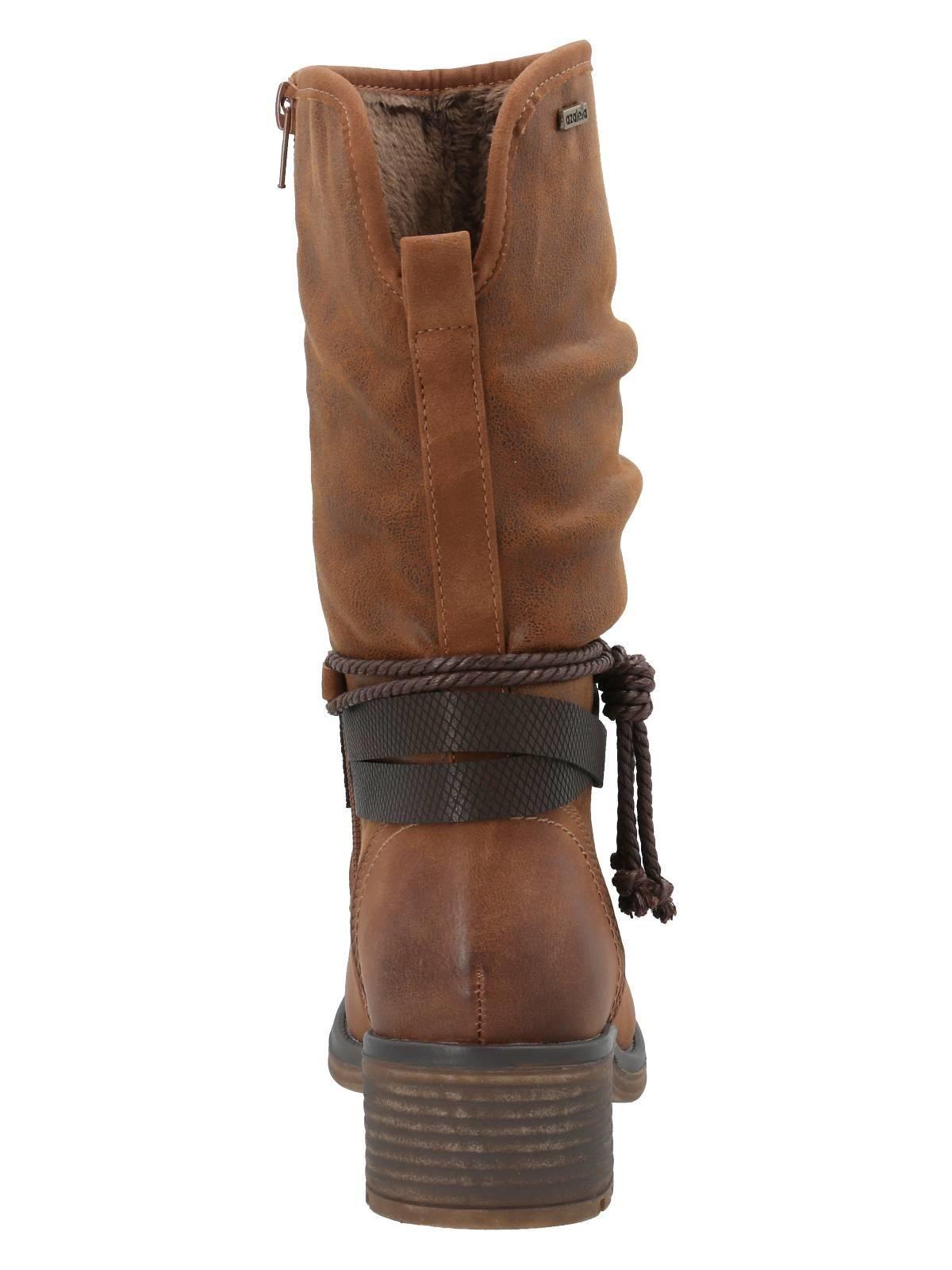 Bota Agliani Mujer Café-6