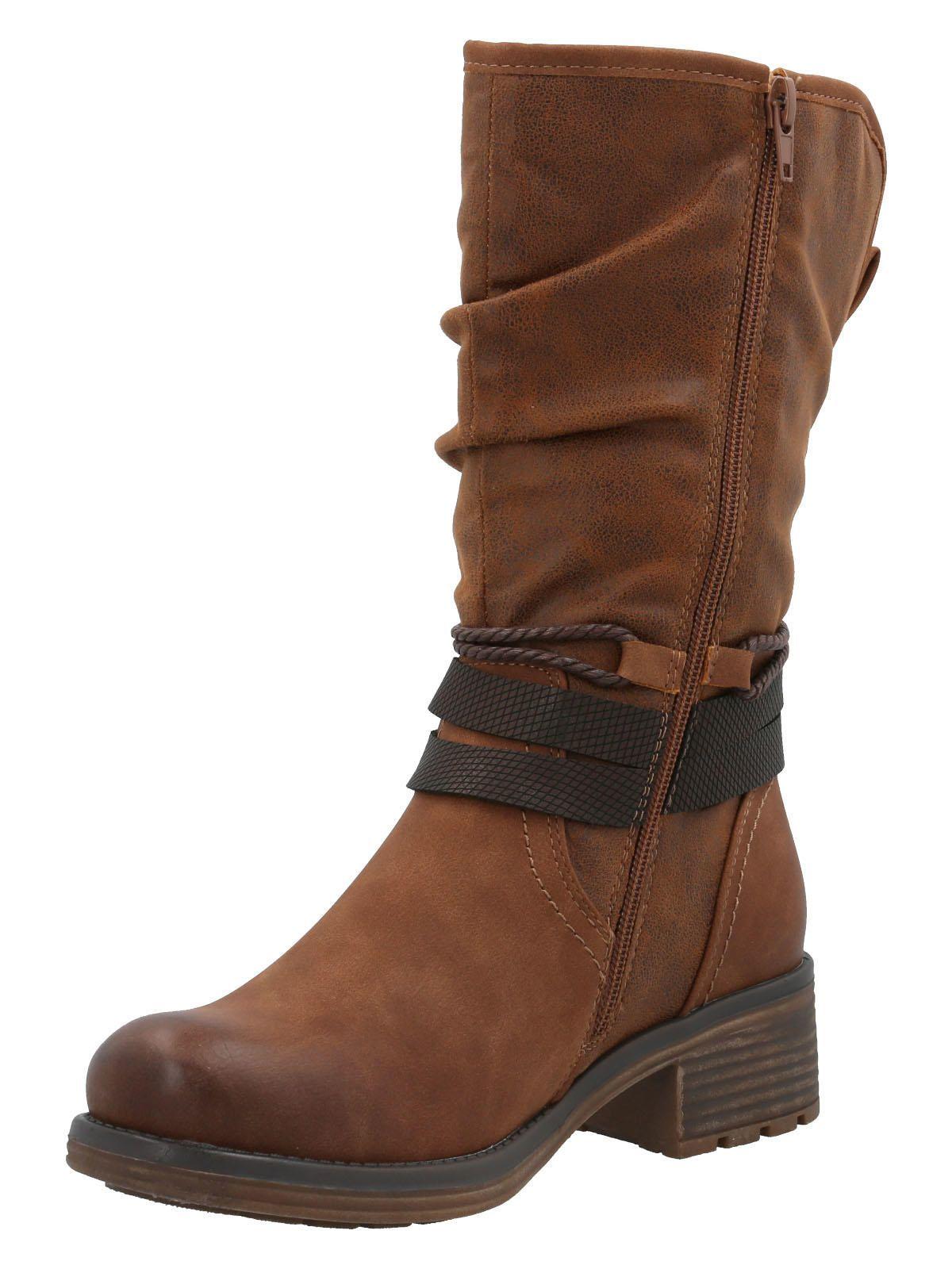 Bota Agliani Mujer Café-4