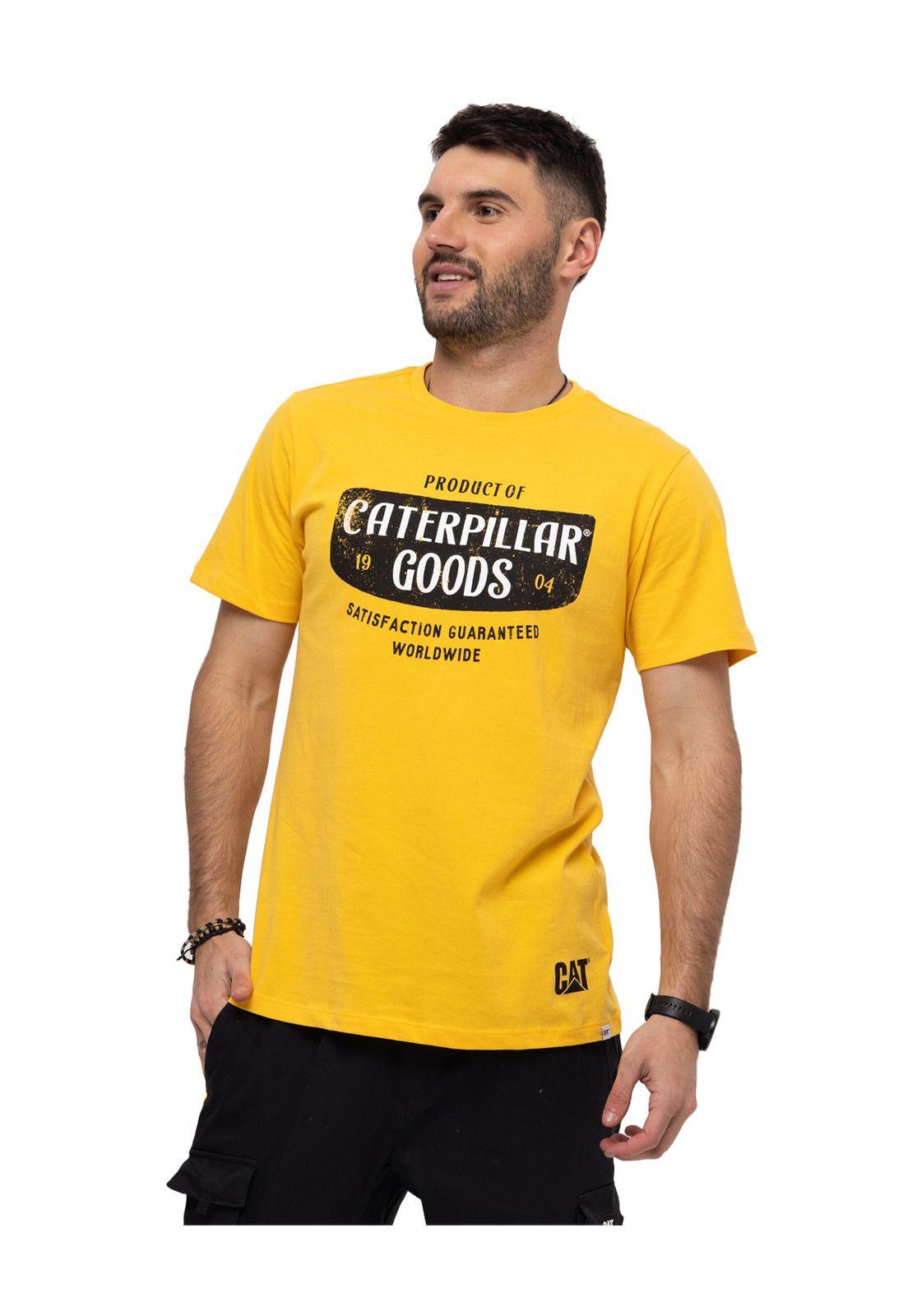 Polera M/C Retro Sport Graphic Amarillo Hombre-0
