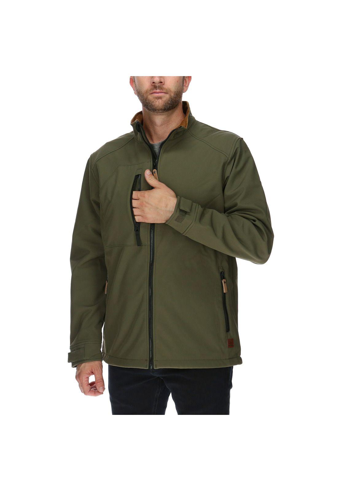 Chaqueta Hombre Ag Soft Shell Jacket Poliéster Marrón-1