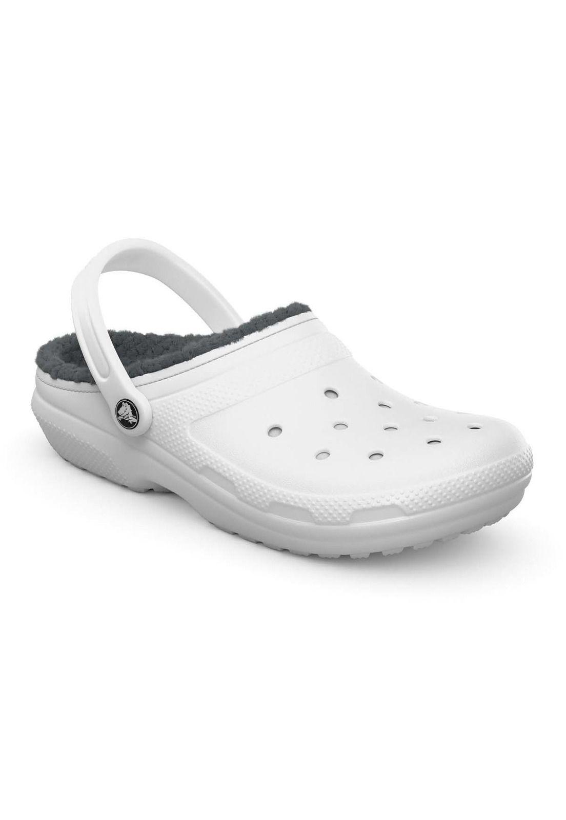 Zueco Crocs Mujer Classic Lined Chiporro Blanco-5