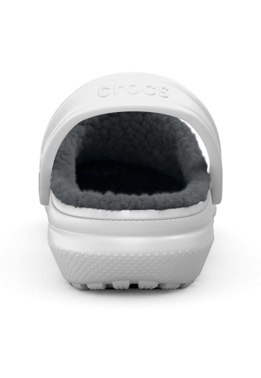 Zueco Crocs Mujer Classic Lined Chiporro Blanco-6