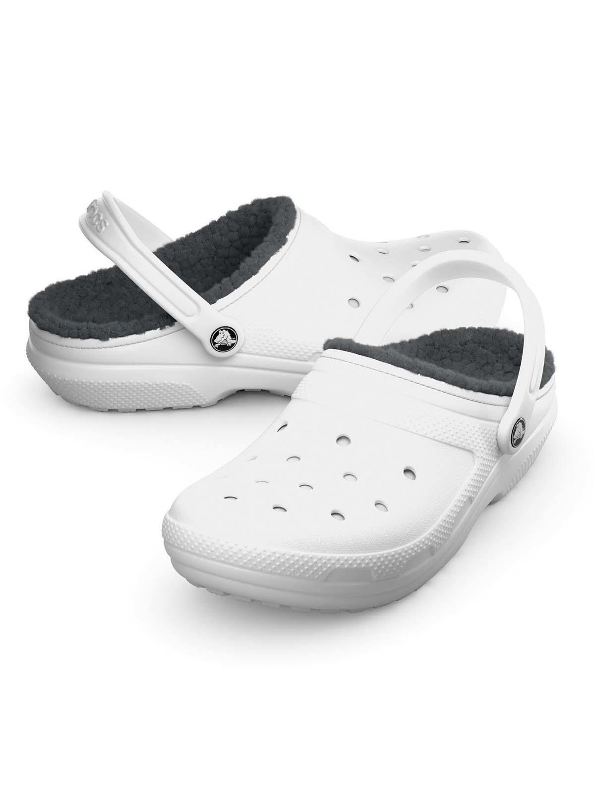 Zueco Crocs Mujer Classic Lined Chiporro Blanco-2
