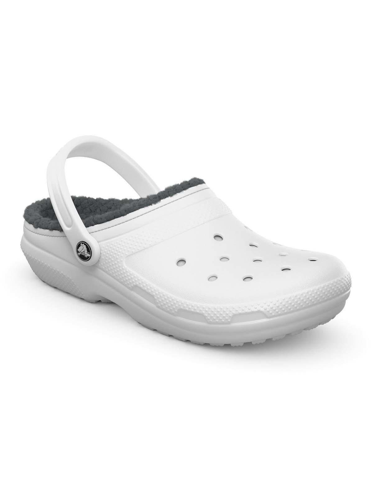Zueco Crocs Mujer Classic Lined Chiporro Blanco-6