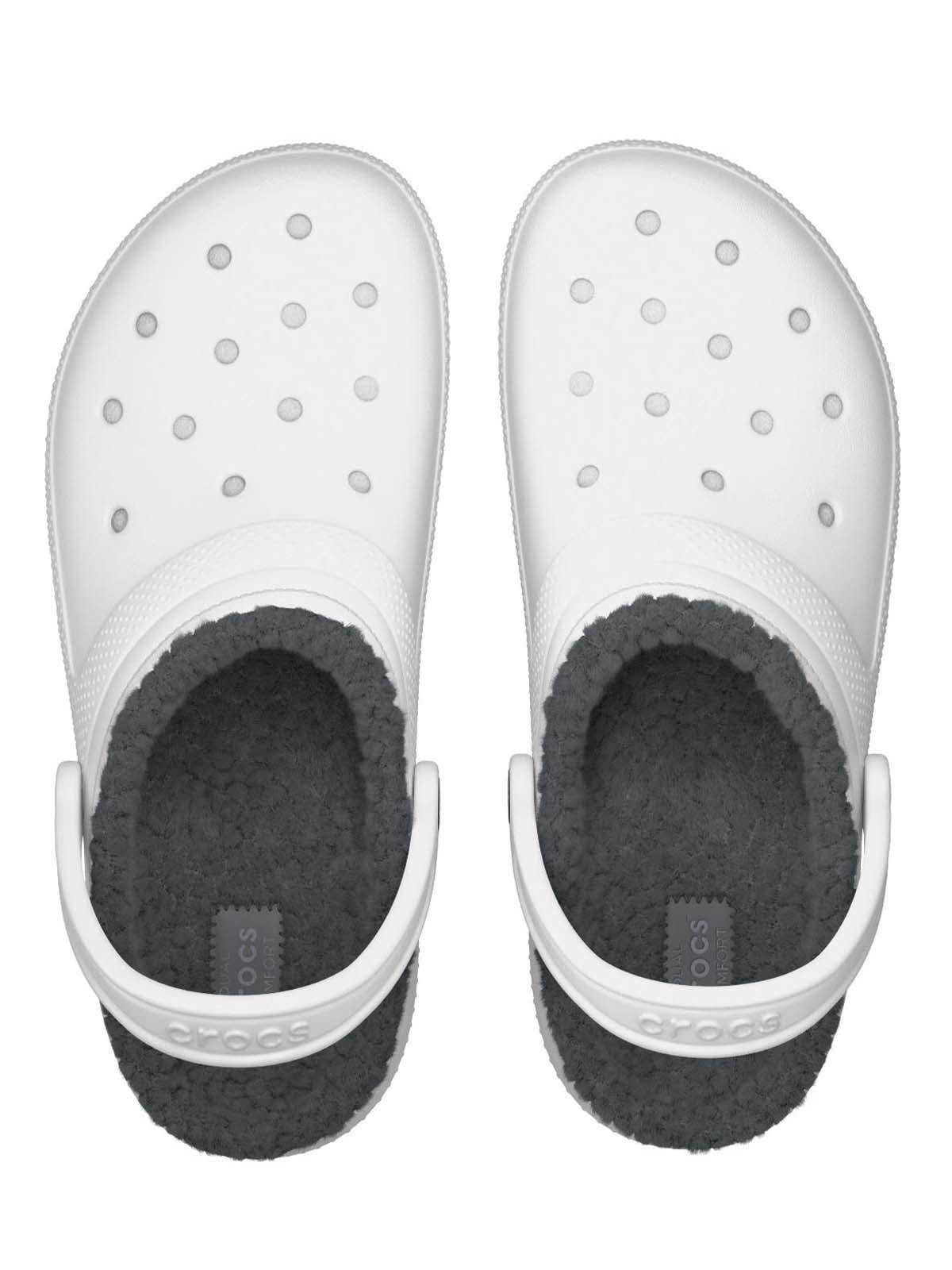 Zueco Crocs Mujer Classic Lined Chiporro Blanco-3