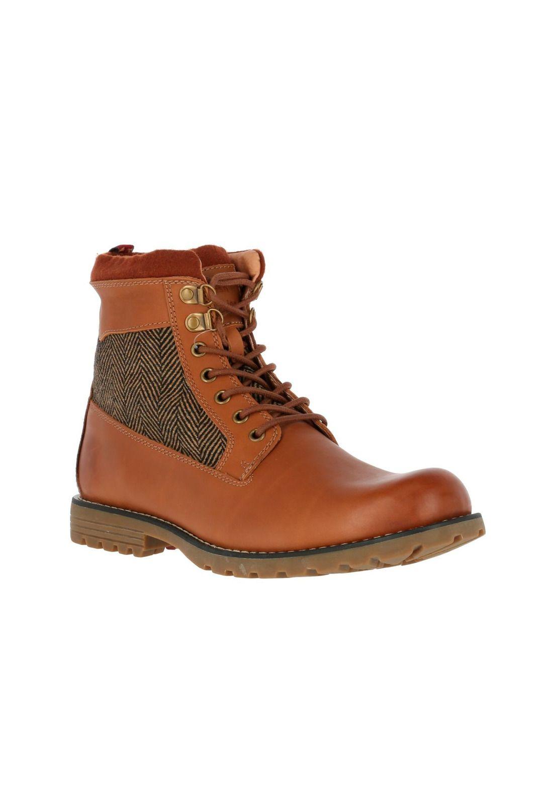 Botin Cuero Clatter 2 Café-0