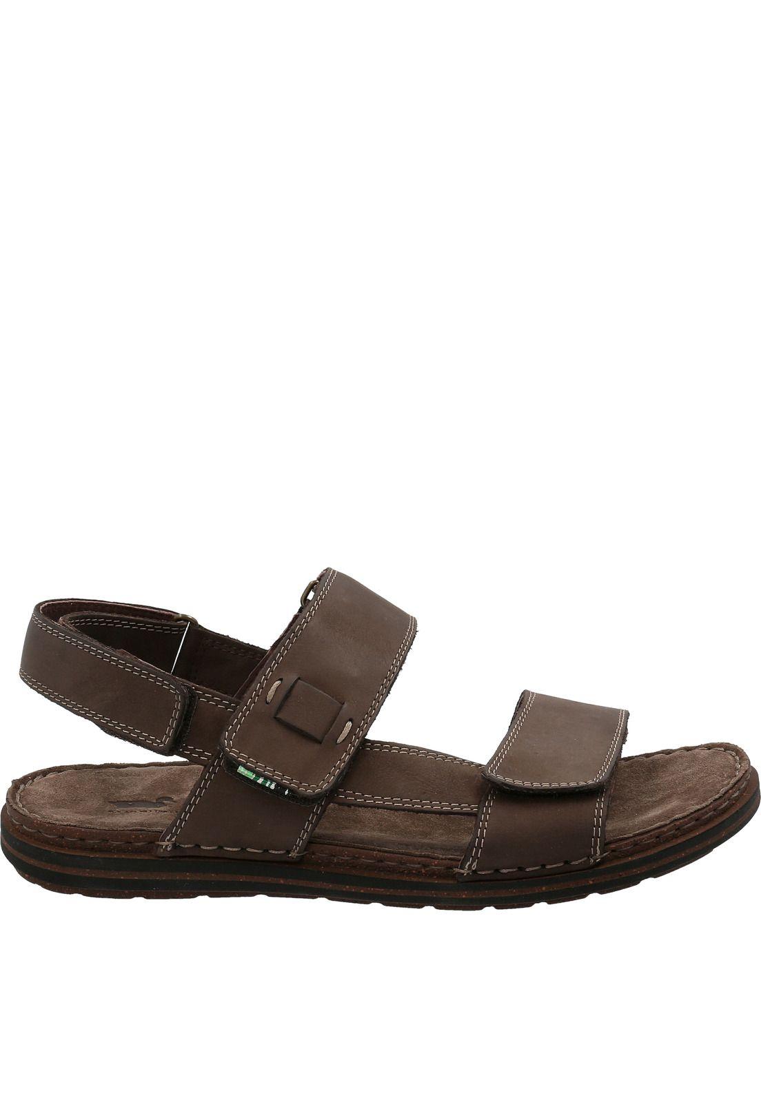 Sandalia Cuero Hombre Seba Café Oscuro-0