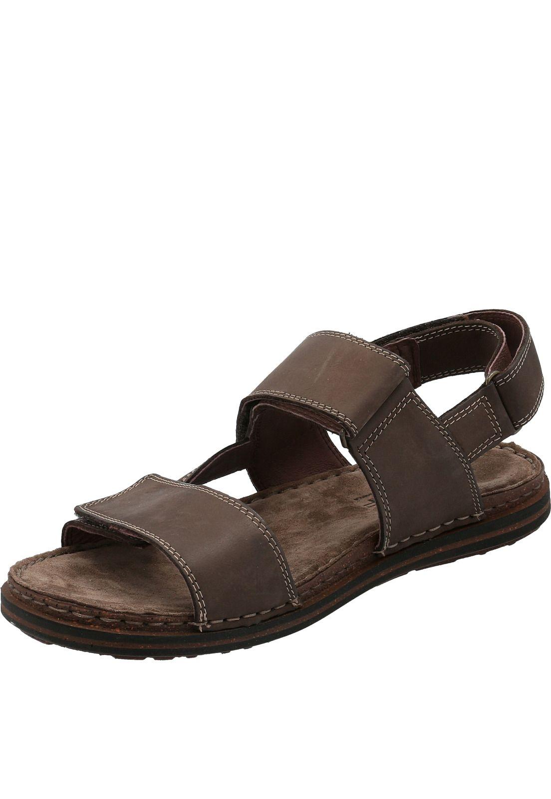 Sandalia Cuero Hombre Seba Café Oscuro-4