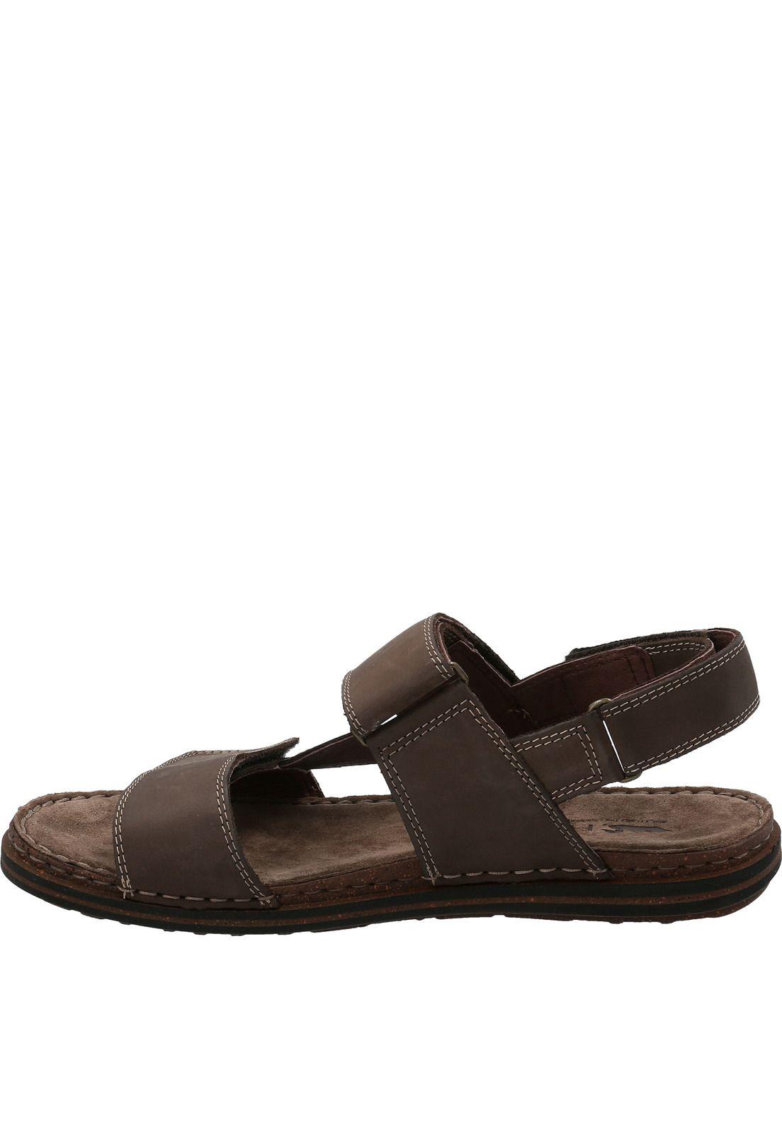 Sandalia Cuero Hombre Seba Café Oscuro-5