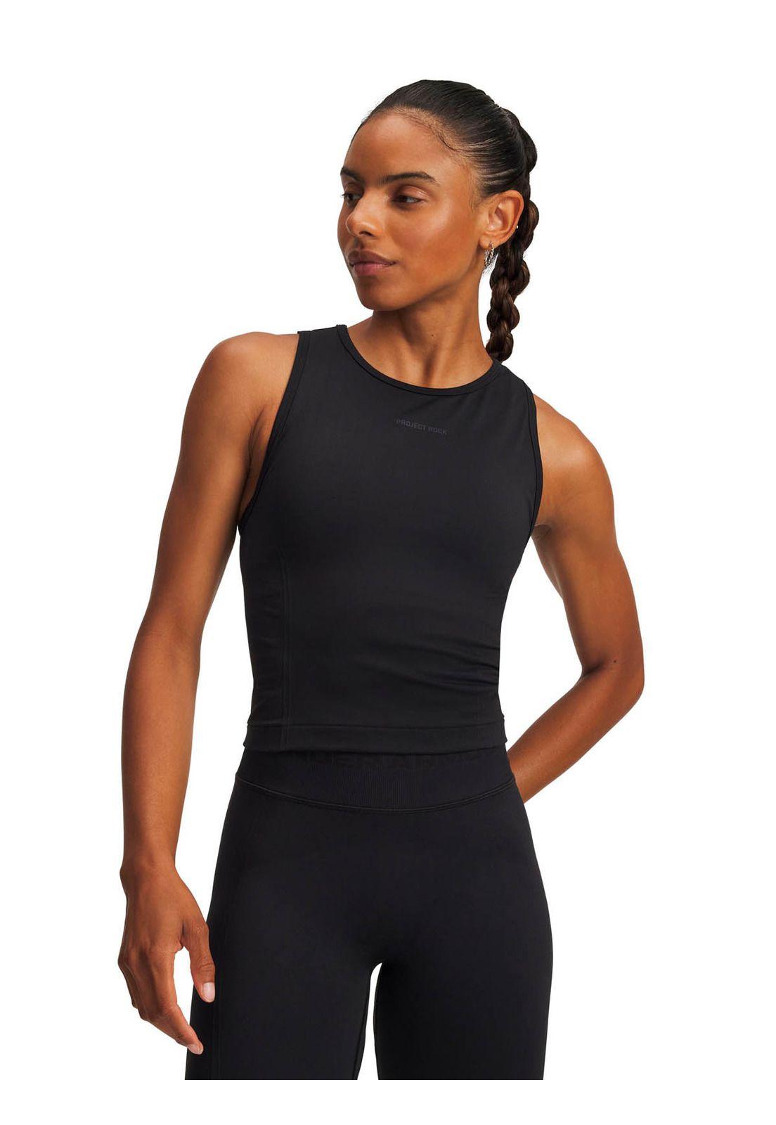 Polera sin mangas Training  mujer Project Rock negra -0