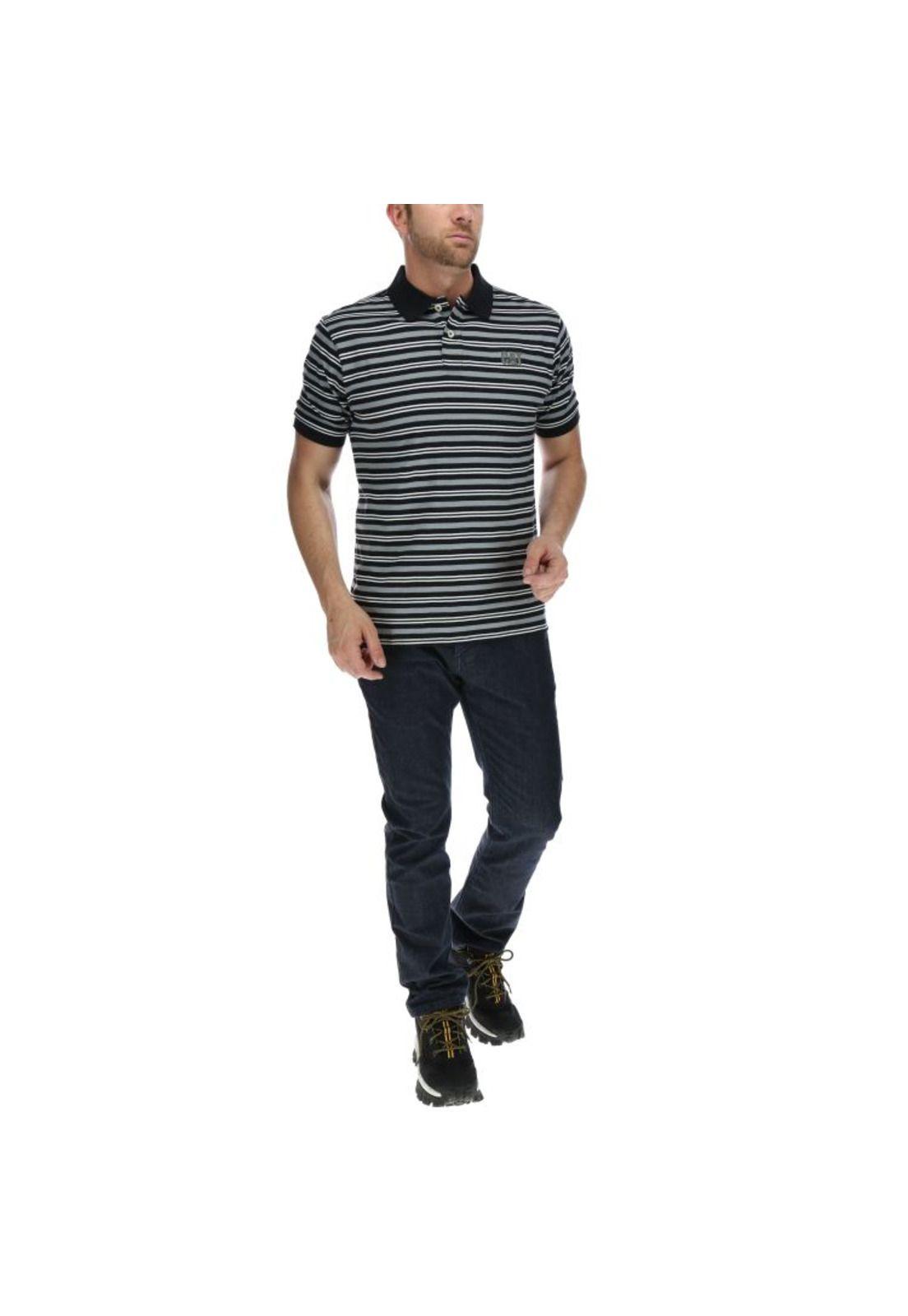 Polera Polo Hombre Classic Logo Polo Negro-4