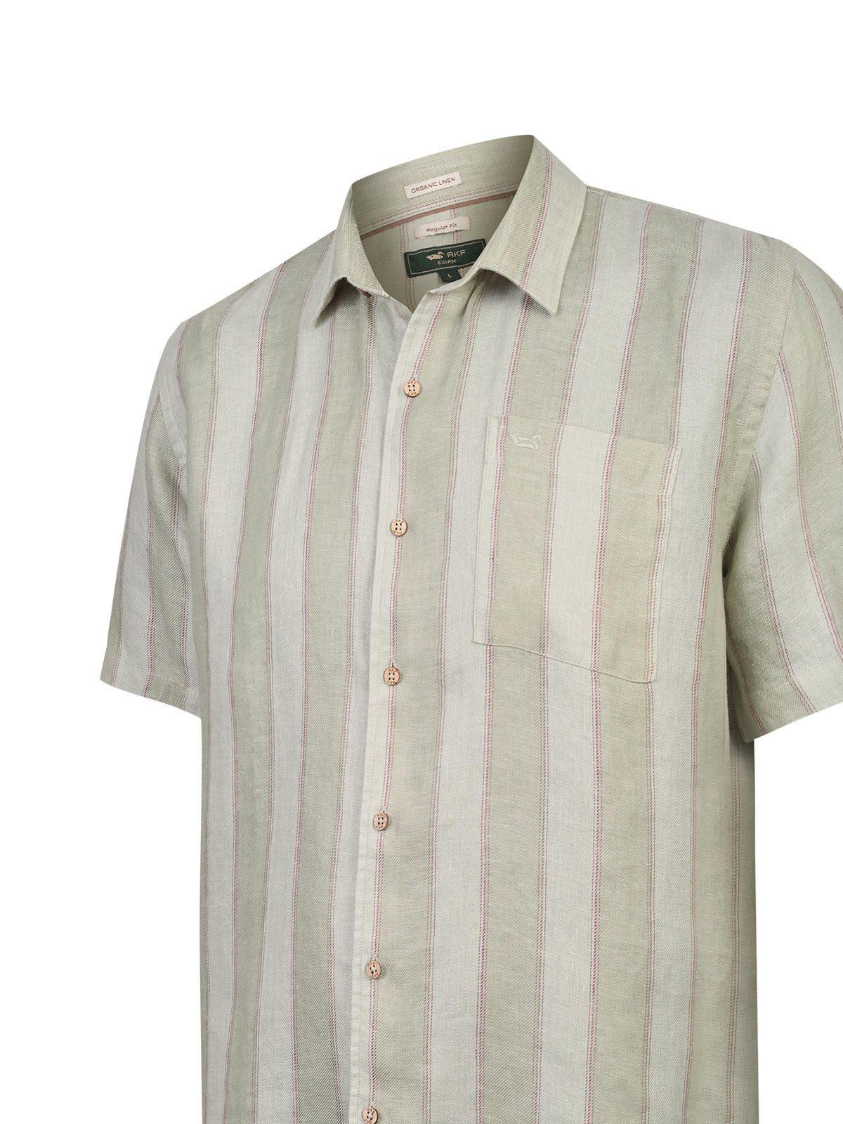 Camisa Lino Orgánico Hombre Duna Café-3