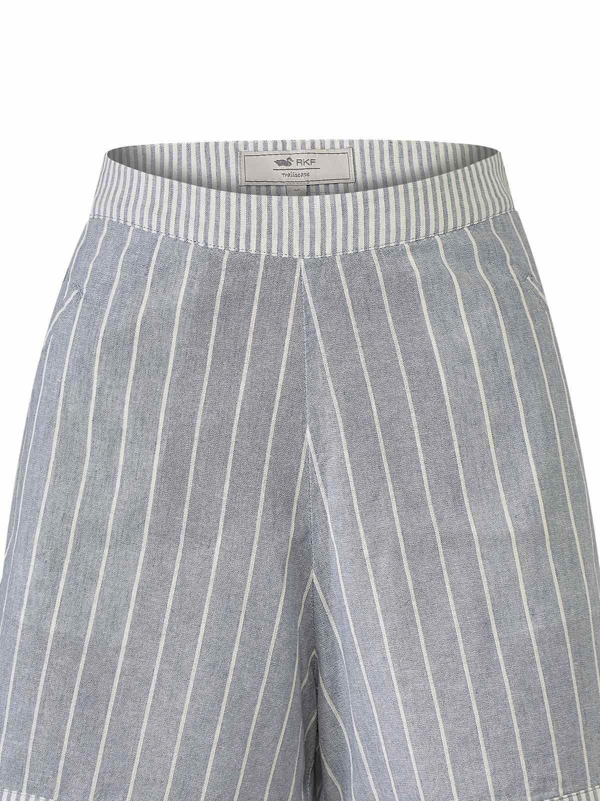 Short Lino Orgánico Mujer Huron Celeste -3