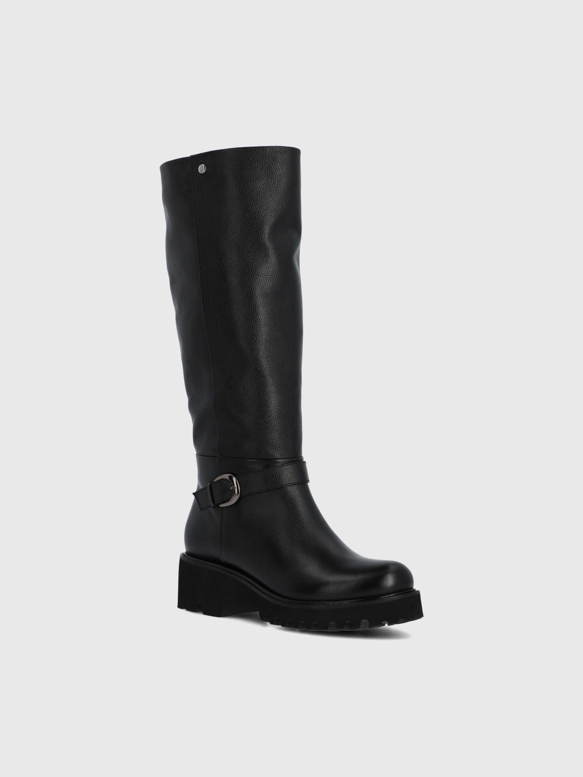 Bota Cuero Mujer Blisda Negra-0