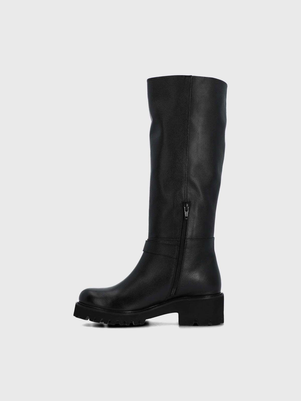 Bota Cuero Mujer Blisda Negra-4