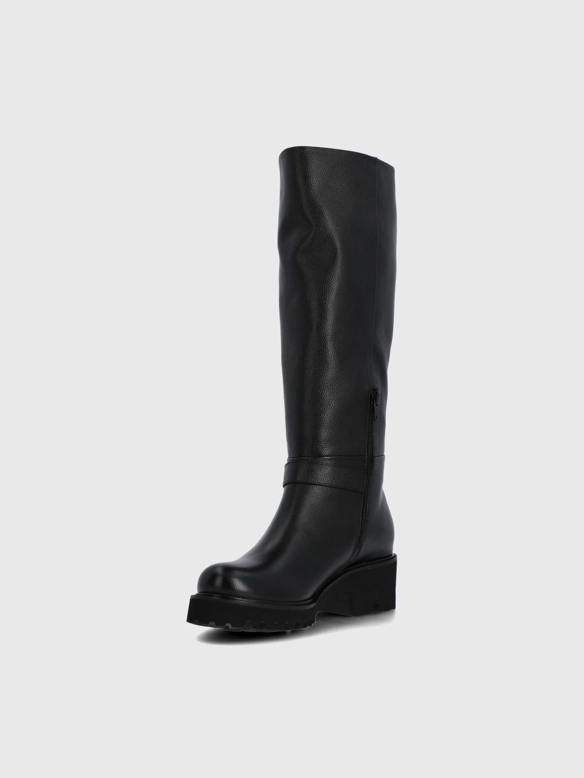 Bota Cuero Mujer Blisda Negra-5