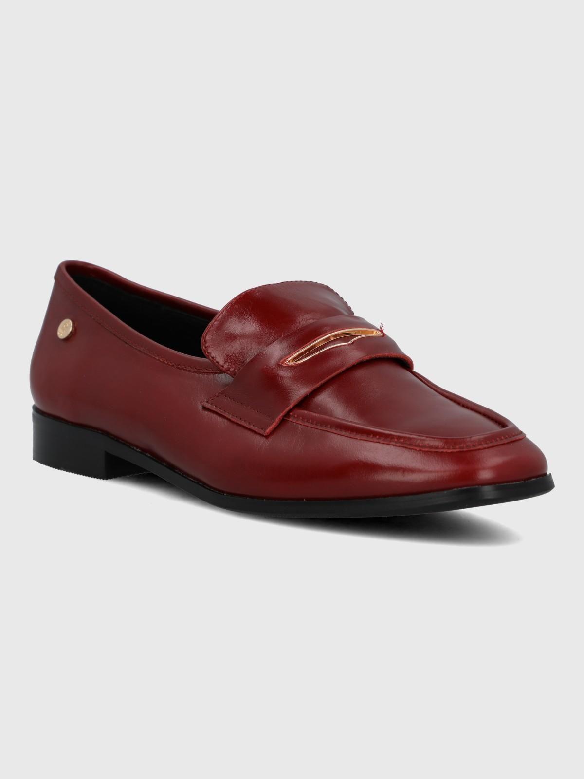 Mocasin Cuero Mujer Sulana Rojo-0
