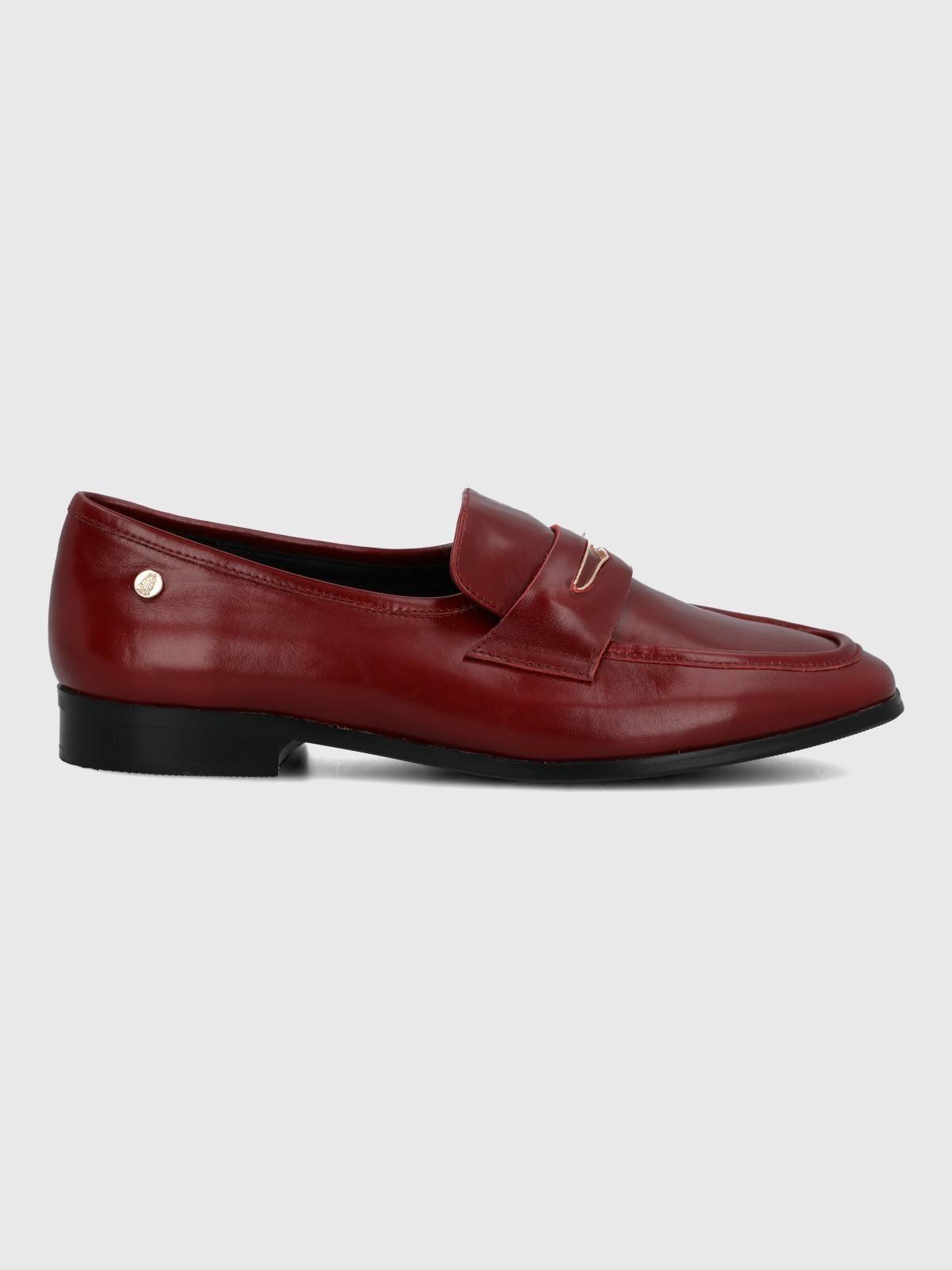 Mocasin Cuero Mujer Sulana Rojo-1