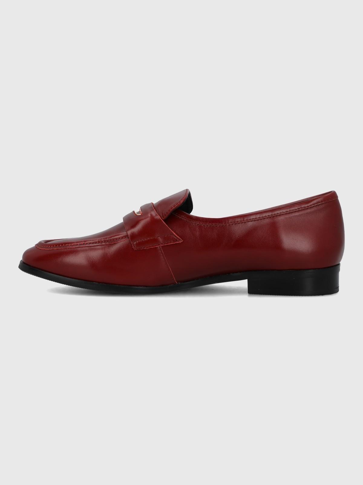 Mocasin Cuero Mujer Sulana Rojo-5