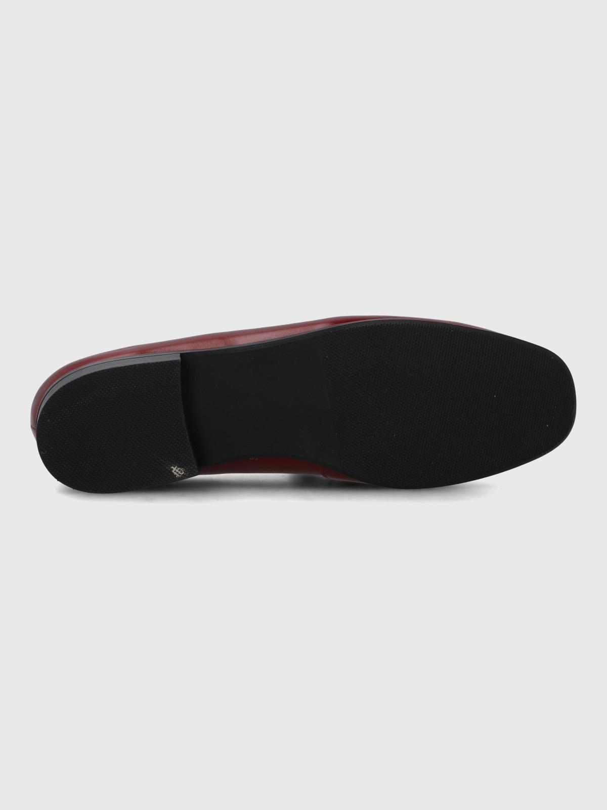 Mocasin Cuero Mujer Sulana Rojo-7